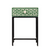 Stella Bone Inlay Bedside Table Green/White Stella Bone Inlay Bedside Table Green/White