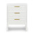 Santorini Bedside Table 3 Drawers White