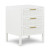 Santorini Bedside Table 3 Drawers White