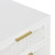 Santorini Bedside Table 3 Drawers White