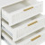 Santorini Bedside Table 3 Drawers White