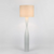 Callum Floor Lamp Base White with Natural Shade Callum Floor Lamp Base White with Natural Shade