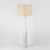 Callum Floor Lamp Base White with Natural Shade Callum Floor Lamp Base White with Natural Shade
