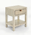 Raya White Shell & Bamboo Bedside Table