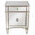 Chrystelle Mirrored Bedside Cabinet Antique 1 Door 1 Drawer