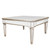 Chrystelle Mirrored Coffee Table Antique Ribbed Square