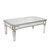 Mirrored Coffee Table Antique Ribbed Rectangular