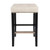 Canyon Black Bar Stool - Natural Linen Canyon Black Bar Stool - Natural Linen