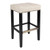 Canyon Black Bar Stool - Natural Linen Canyon Black Bar Stool - Natural Linen