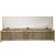 Cancun Wood Frame Wicker Bench - Natural