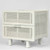 Hayme Timber & Rattan Bedside Table, White