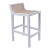 Amalfi Natural Elm And Rattan Bar Stool - White