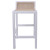 Amalfi Natural Elm And Rattan Bar Stool - White