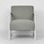 Bobbin Oak Chair White/Seafoam