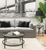 Palladium Black Iron & Glass Side Table Palladium Black Iron & Glass Side Table