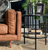 Palladium Black Iron & Glass Side Table Palladium Black Iron & Glass Side Table