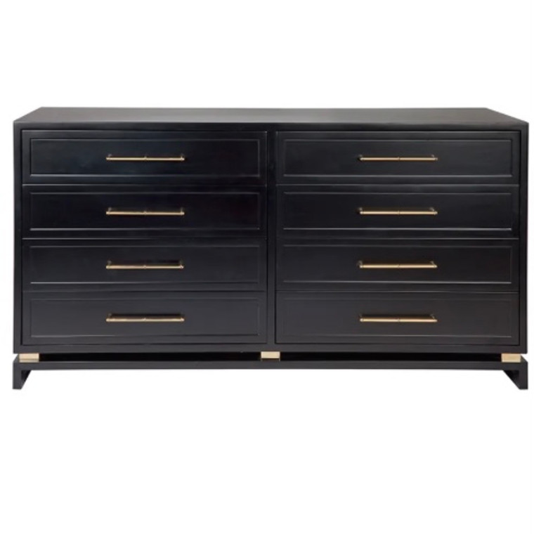 Pearl 8 Drawer Chest - Black