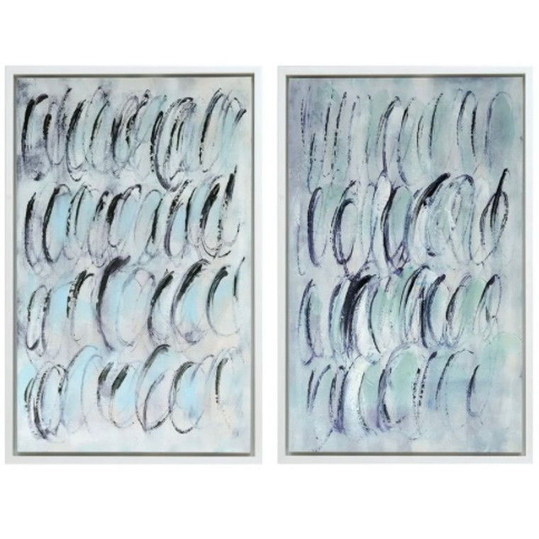 Run Softly Blue River Enhanced Canvas Print Set