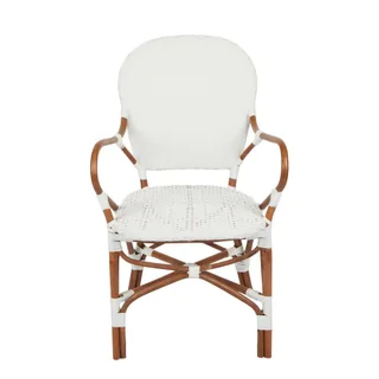 Marnie Rattan Armchair - White