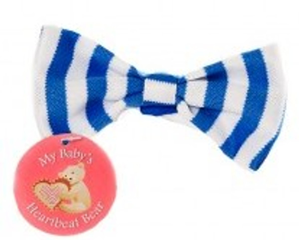 Blue & White Striped Bowtie