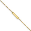 6" 10k Yellow Gold Figaro Link ID Bracelet 10DCID87-6