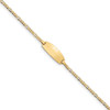 6" 14k Yellow Gold Oval ID Figaro Bracelet