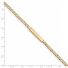 6" 14k Yellow Gold Semi-solid Cuban Link ID Bracelet