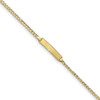 7" 10k Yellow Gold Semi-solid Curb Link ID Bracelet 10DCID132-7