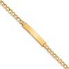 7" 14k Yellow Gold Curb Link 6.75mm ID Bracelet