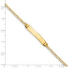 7" 14k Yellow Gold Curb Link ID Bracelet CUR75ID-7