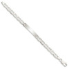 7" Sterling Silver Polished Engravable Anchor Link ID Bracelet QID141-7