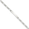 7" Sterling Silver Polished Engravable Anchor Link ID Bracelet QID97-7