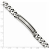 7.5" Sterling Silver Antiqued Satin ID Link Bracelet QID204-7.5