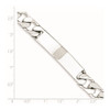 7.5" Sterling Silver Polished Engravable Curb Link ID Bracelet QID137-7.5