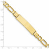 8" 10k Yellow Gold Figaro Link ID Bracelet 10FIG200ID-8