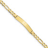 8" 10k Yellow Gold Figaro Link ID Bracelet 10LID78-8