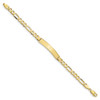 8" 10k Yellow Gold Figaro Link ID Bracelet 10LID78-8