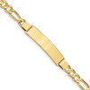 8" 10k Yellow Gold Figaro Link ID Bracelet 10LID81-8