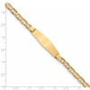 8" 14k Yellow Gold Anchor Soft Diamond-Shape ID Bracelet