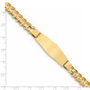 8" 14k Yellow Gold Curb Soft Diamond-Shape ID Bracelet