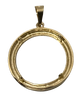 14K Gold Bezel Pendant 18.5 mm