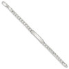 8" Sterling Silver Diamond-cut Engravable Curb Link ID Bracelet QID104-8
