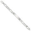 8.5" Sterling Silver Polished Engravable Figaro Link ID Bracelet QID109-8.5