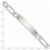 8.5" Sterling Silver Polished Engravable Figaro Link ID Bracelet QID109-8.5