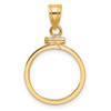 10k Yellow Gold Polished 16.5mm x 1.35mm Screw Top Coin Bezel Pendant