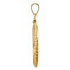 14k Yellow Gold Polished Twisted Wire and Diamond-cut 22.0mm x 1.9mm Screw Top Coin Bezel Pendant