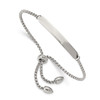 8" Stainless Steel Polished Adjustable ID Bracelet SRB2557