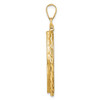 14k Yellow Gold Polished Twisted Wire and Diamond-cut 27.0mm x 2.35mm Screw Top Coin Bezel Pendant