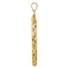 14k Yellow Gold Polished Rope and Diamond-cut 32.0mm x 2.85mm Screw Top Coin Bezel Pendant