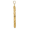 14k Yellow Gold Polished Rope and Diamond-cut 37.0mm x 2.85mm Screw Top Coin Bezel Pendant